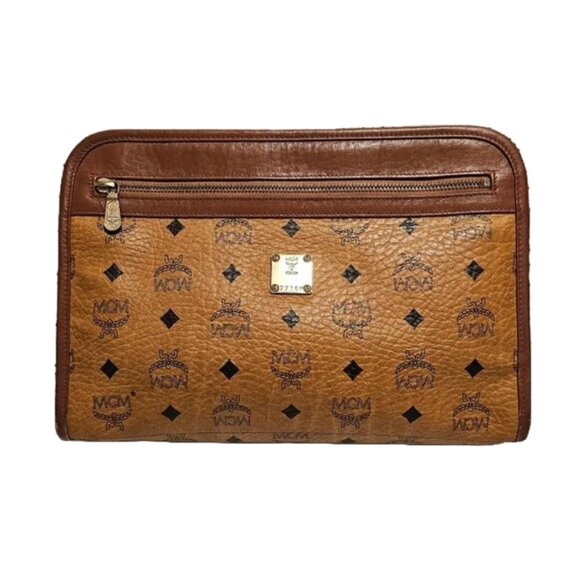 MCM Visetos Leather Clutch - Picture 1 of 4
